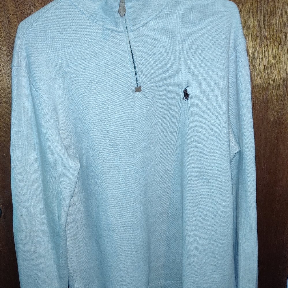 Polo Ralph Lauren zip crew neck pullover.